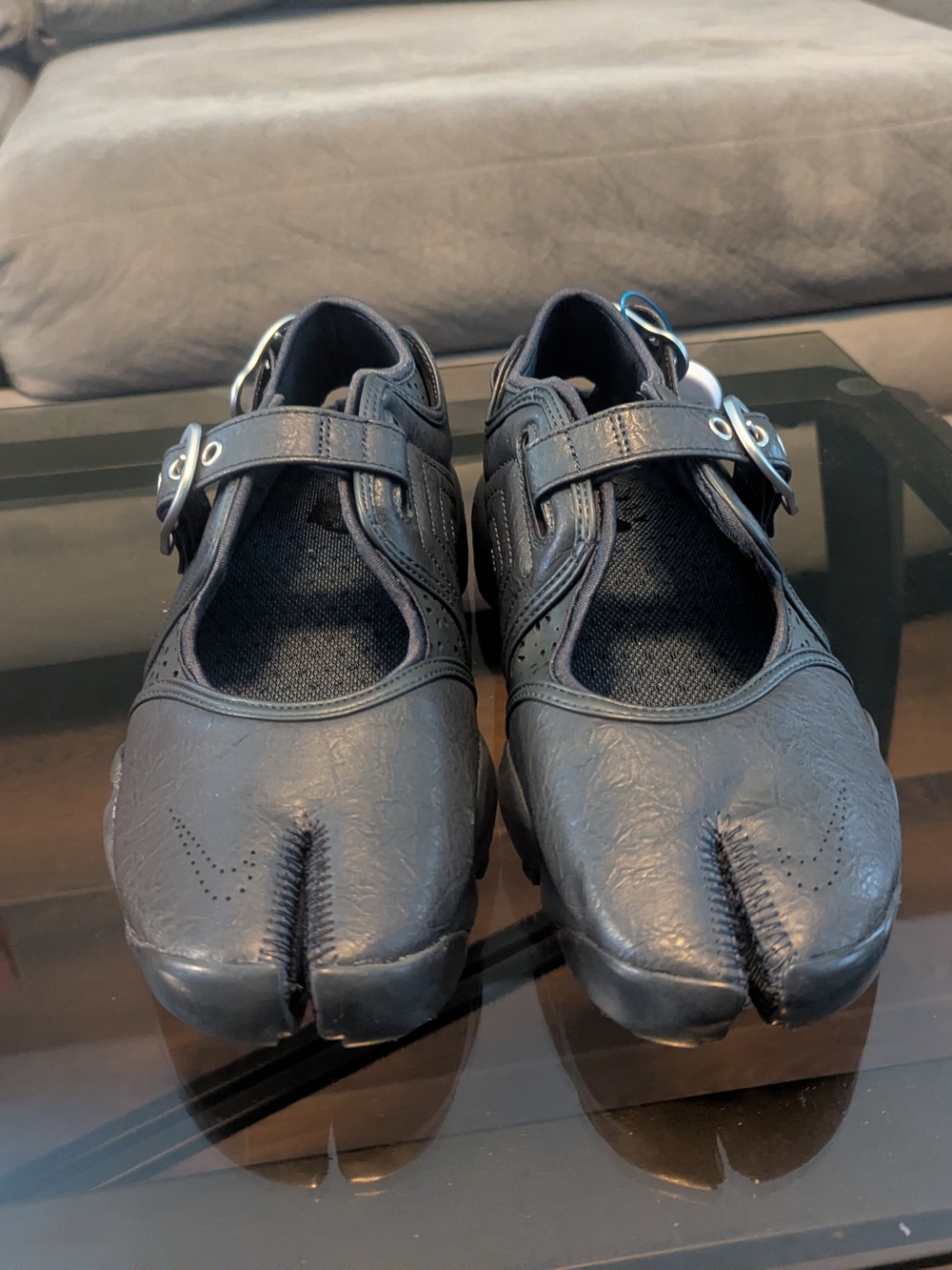 Nike Air Rift TABI "anthracite" - black leather sporty alt silver unique - Picture 4 of 6